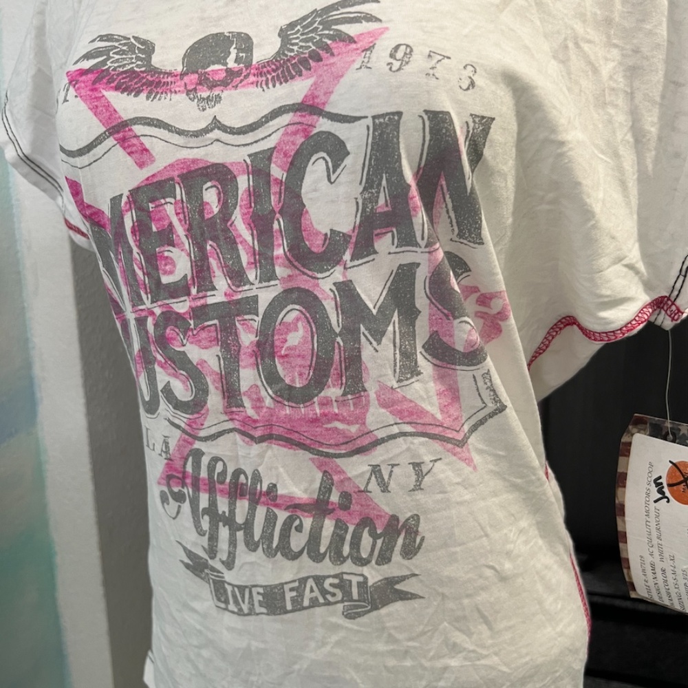 NWT Affliction AC Quality Motors Scoop T-Shirt - Picture 4 of 9